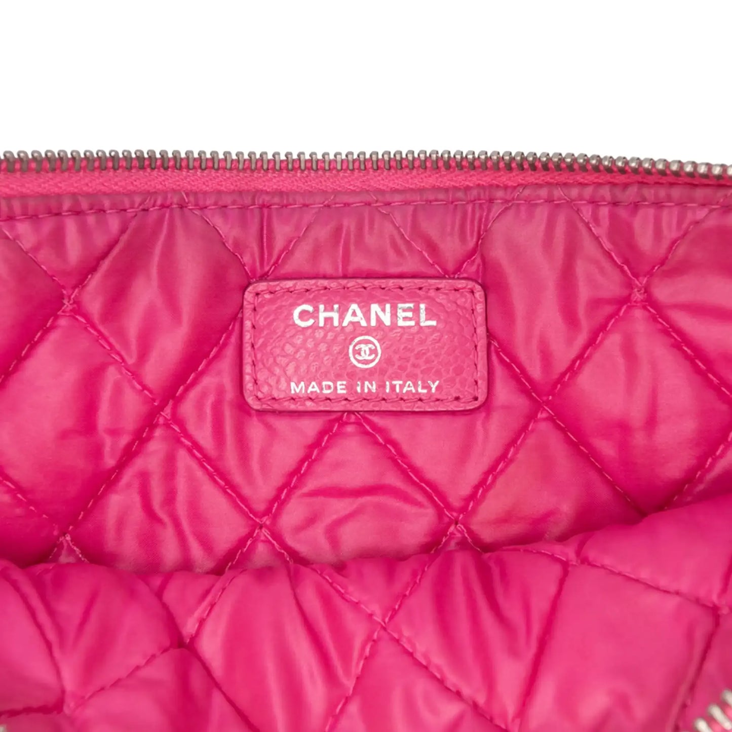 Chanel Small Quilted Caviar O Case Clutch