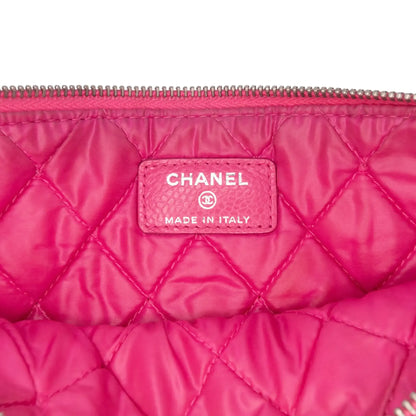 Chanel Small Quilted Caviar O Case Clutch