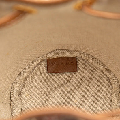 Celine Micro Triomphe Embroidered Canvas Drawstring Bucket Bag