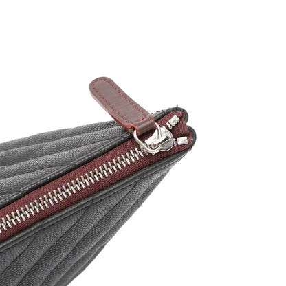 Chanel Large CC Chevron Caviar O Case Clutch