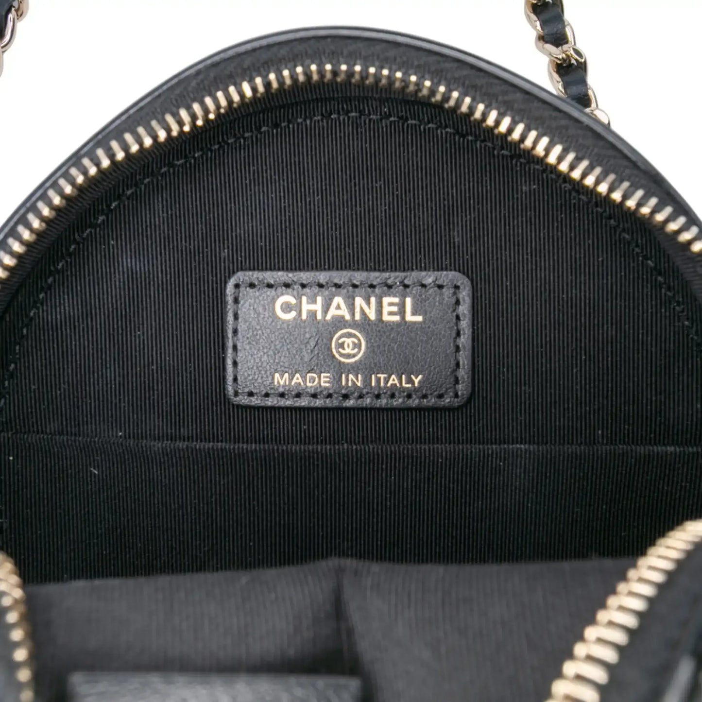Chanel Quilted Patent Round As Earth Crossbody