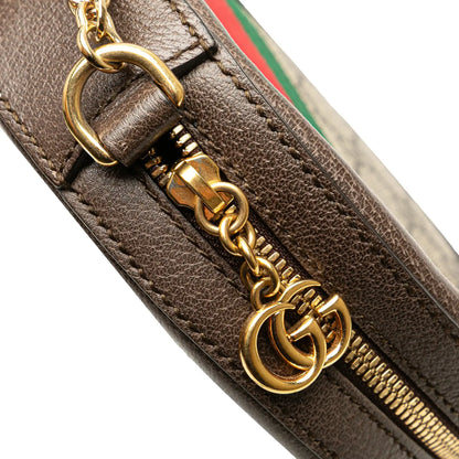 Gucci Mini GG Supreme Round Ophidia Crossbody