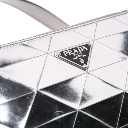 Prada Mini Metallic Spazzolato Tria Shoulder Bag