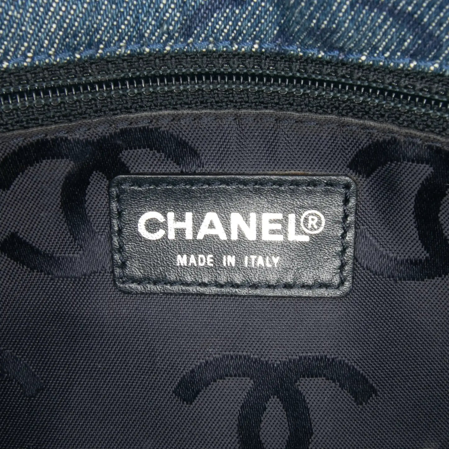 Chanel CC Printed Denim Single Flap