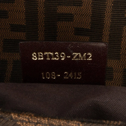 Fendi Zucca Canvas and Leather Chain Maxi Baguette