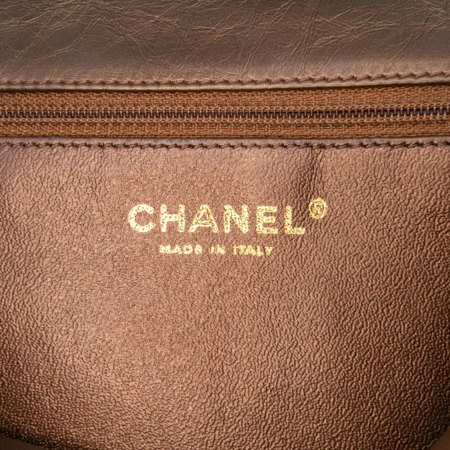 Chanel Paris Dallas Metallic Calfskin Embossed Logo Flap