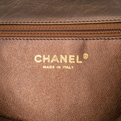 Chanel Paris Dallas Metallic Calfskin Embossed Logo Flap