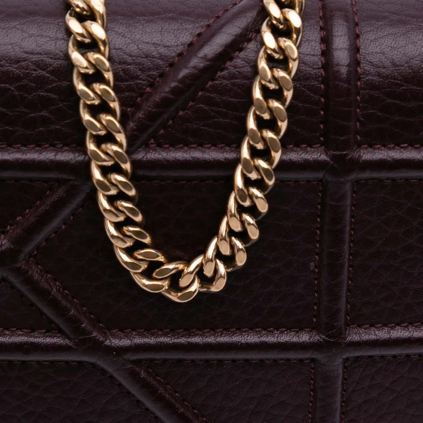 Dior Grained Calfskin Diorama Wallet on Chain