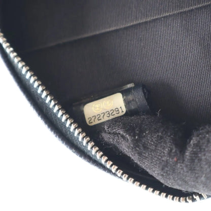 Chanel Caviar Striped CC Filigree Round Crossbody