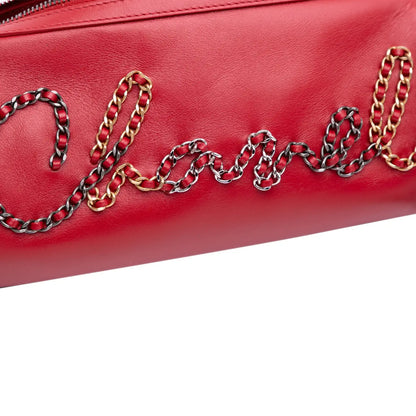 Chanel Calfskin Signature Chain Signe Bowling Bag