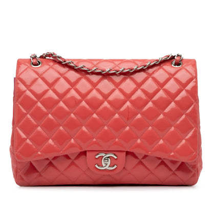 Chanel Maxi Classic Patent Double Flap