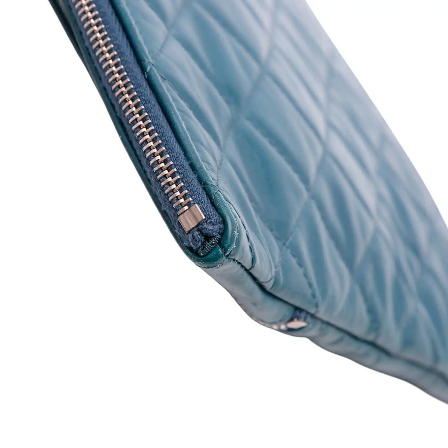 Chanel CC Quilted Lambskin Multi Zip Clutch
