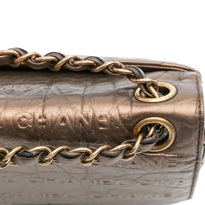 Chanel Paris Dallas Metallic Calfskin Embossed Logo Flap