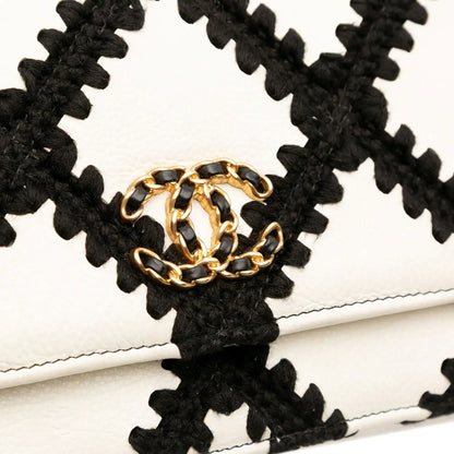 Chanel Calfskin Crochet 19 Wallet On Chain