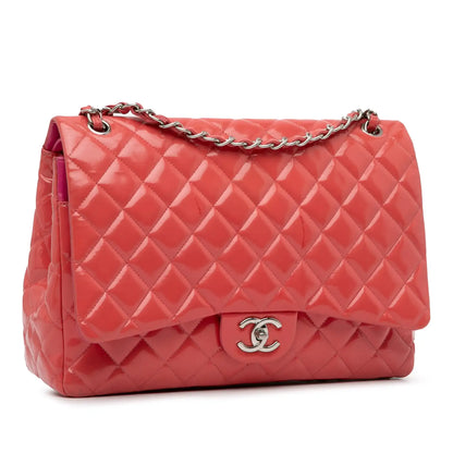 Chanel Maxi Classic Patent Double Flap