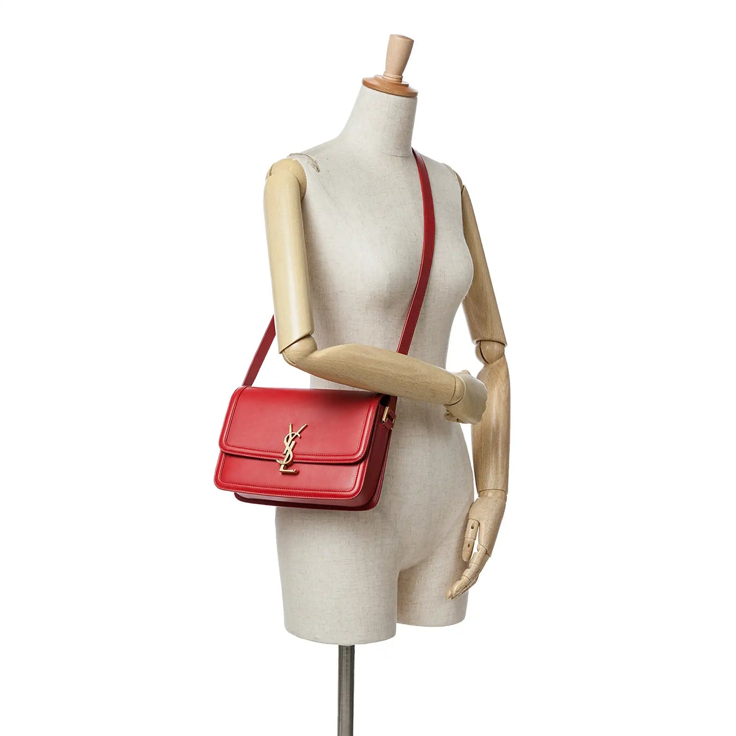 Saint Laurent Medium Calfskin Solferino Satchel In Box